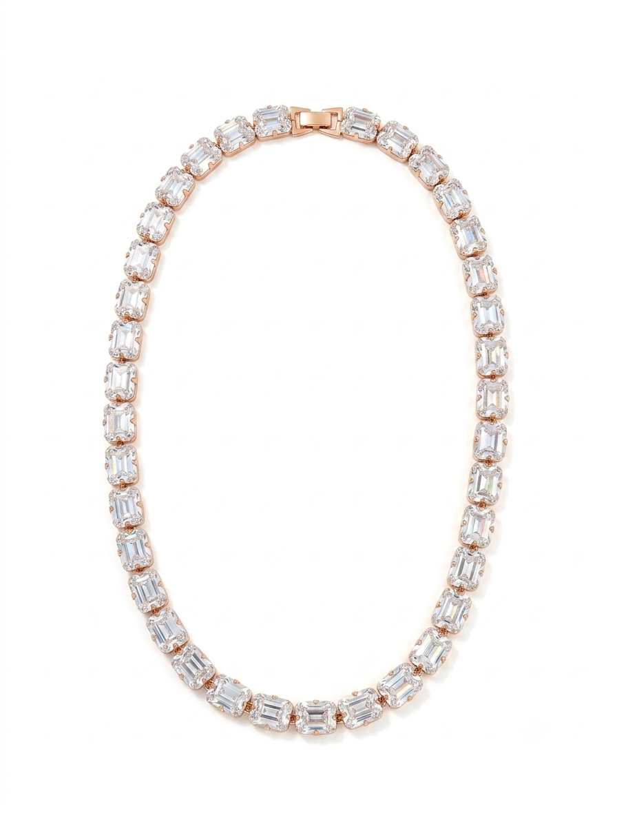 Colar Carret Cristal Zircônia - CL00707