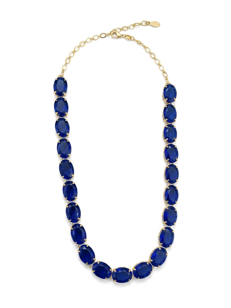 Colar com Cristais Ovais 10x14 - CL00639 — 2