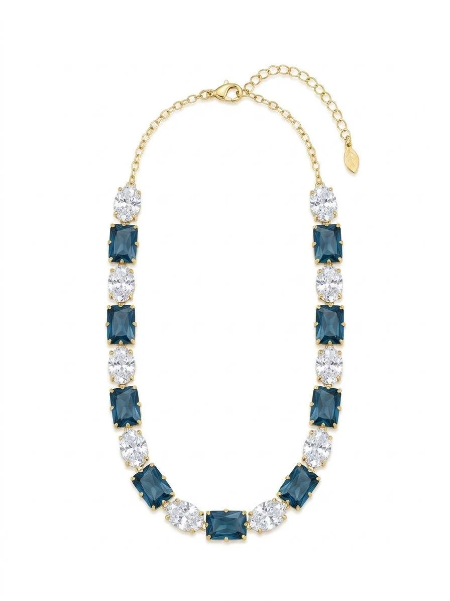 Colar Cristal Carret com Oval - CL00713