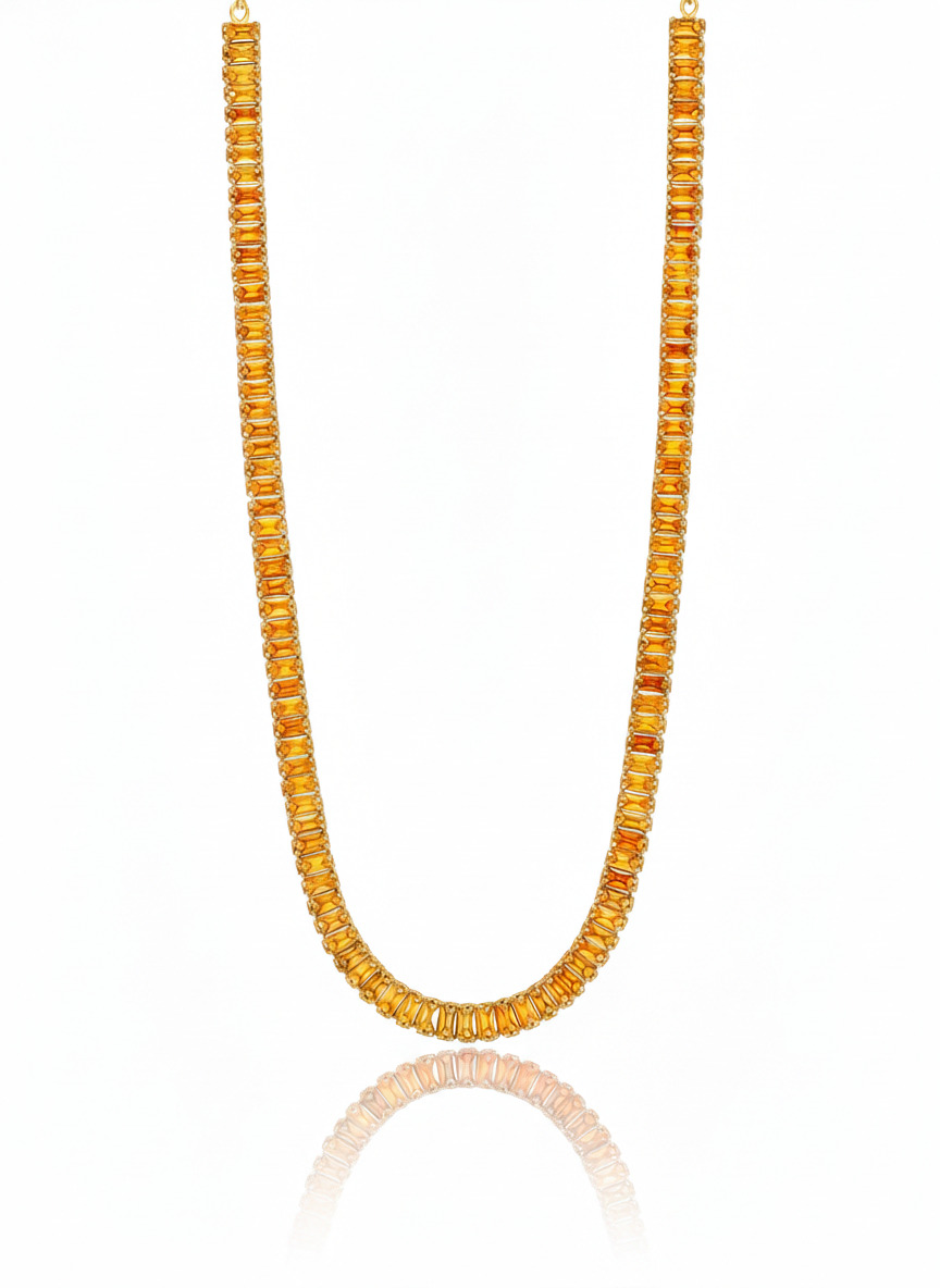COLAR RIVIERA BAGUETE ZC 3X6MM - CL00030