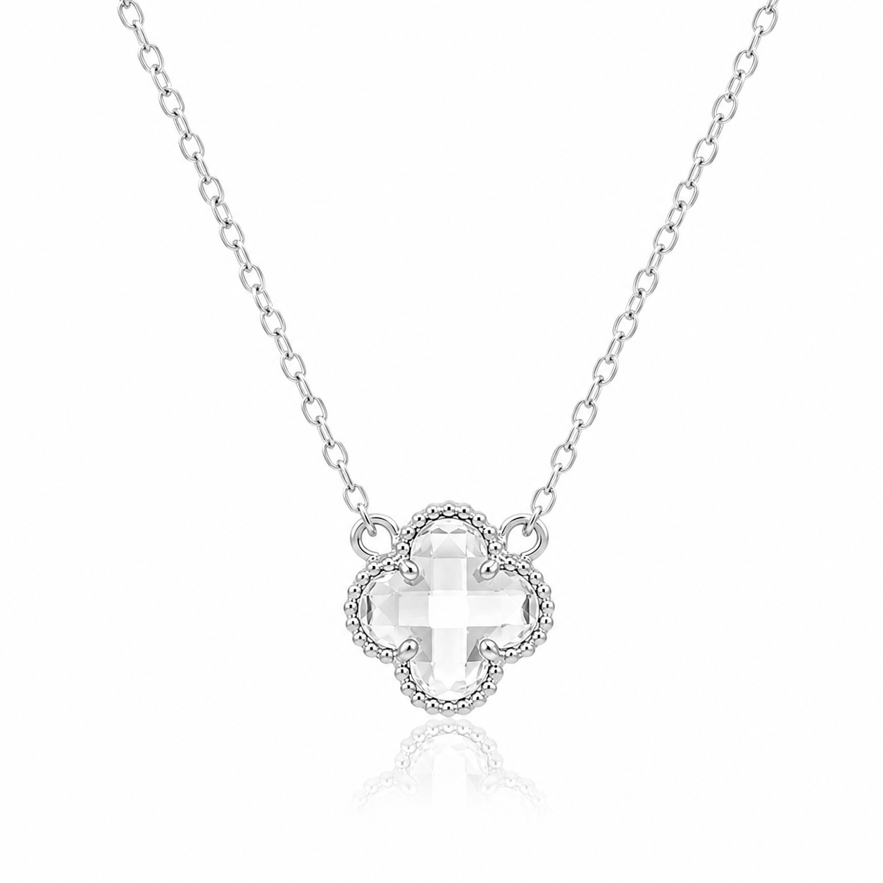 Colar Trevo Único PRATA - CL00231 — 1