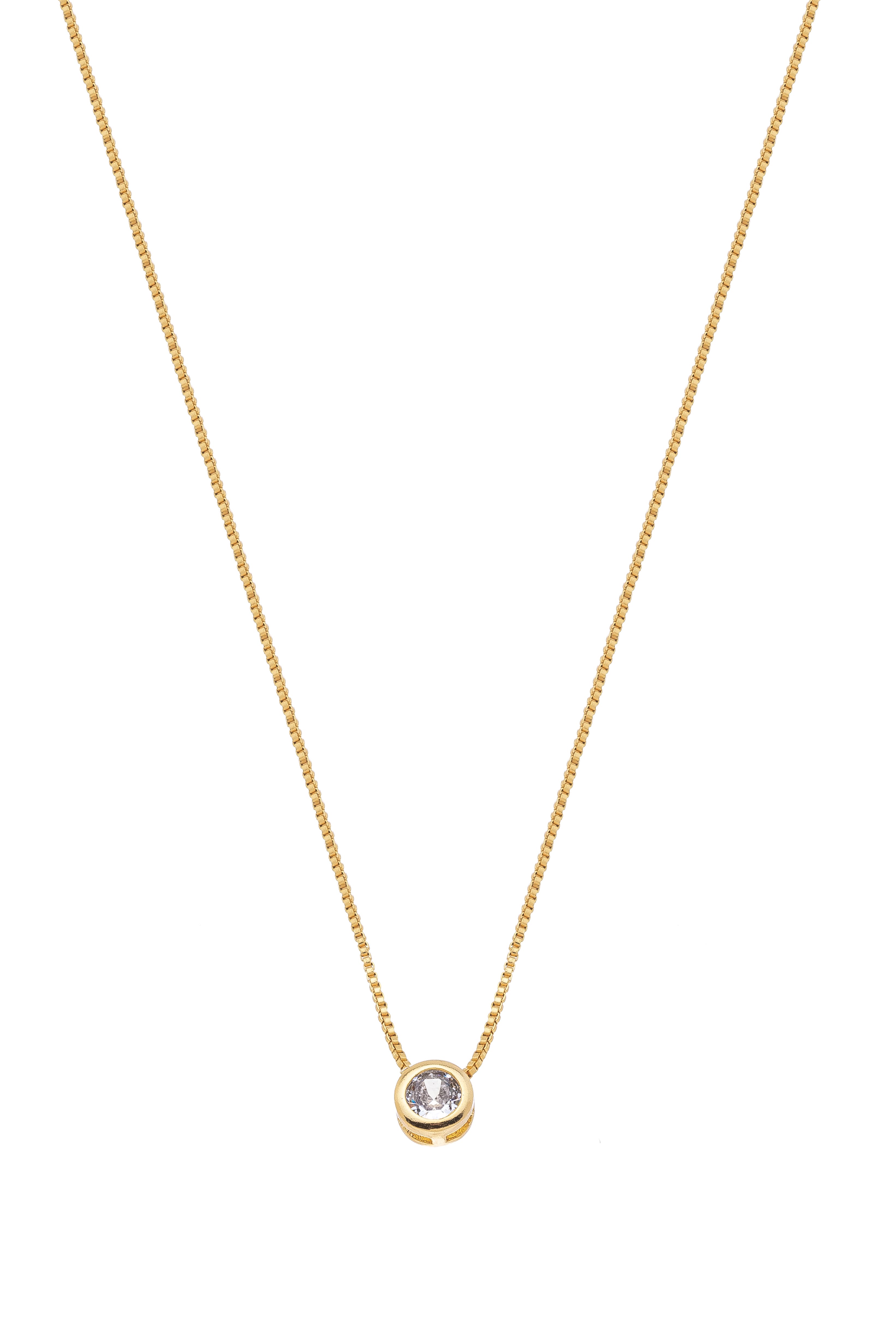 Colar Veneziana Ponto de Luz Zircônia - CL00113