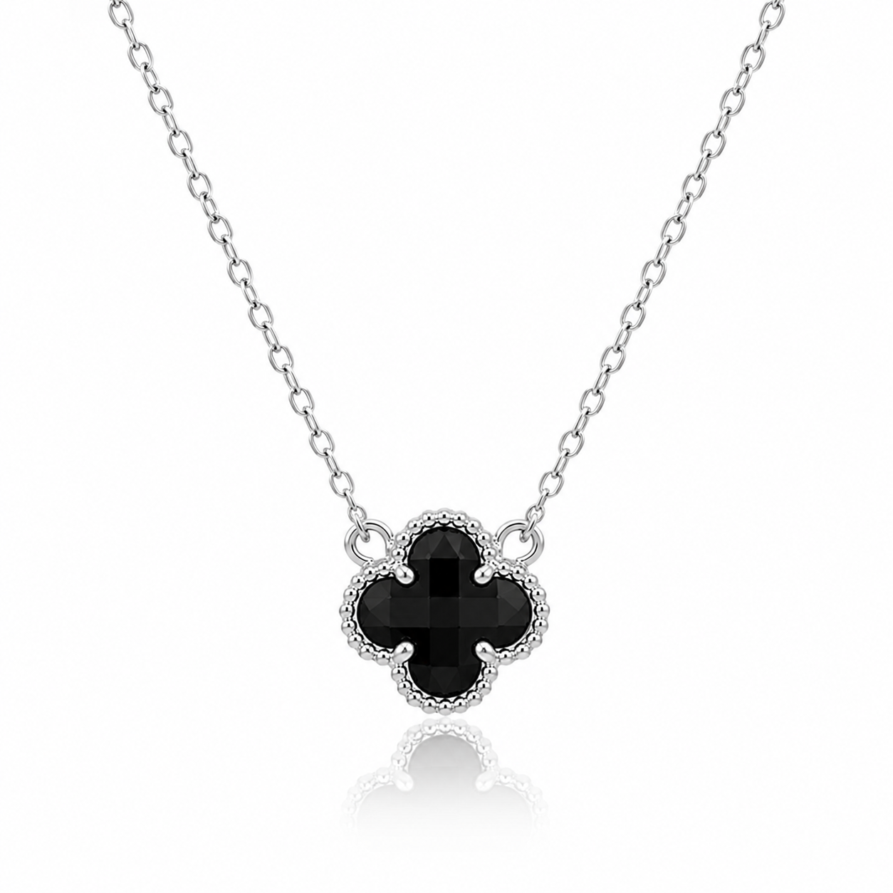 Colar Trevo Único PRATA - CL00231 — 2