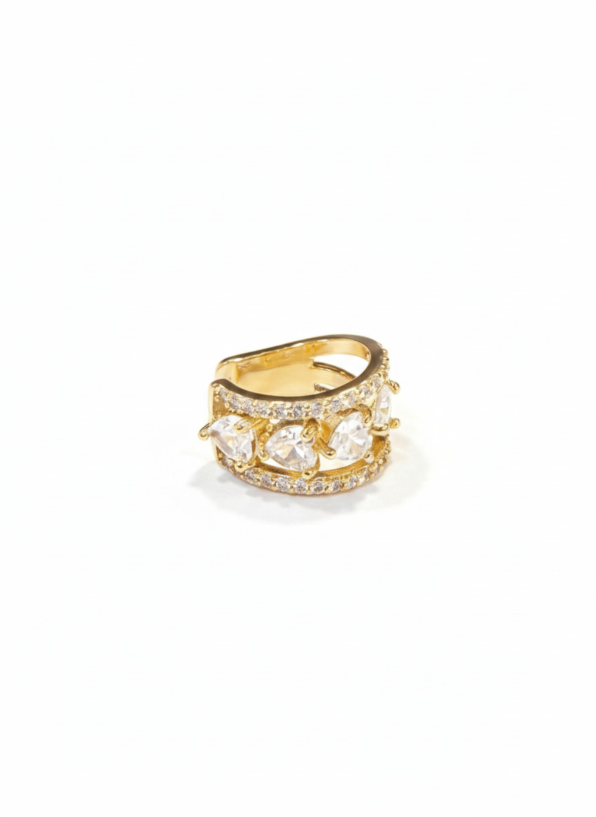Piercing Fake Coração Com Cristal - PF00025