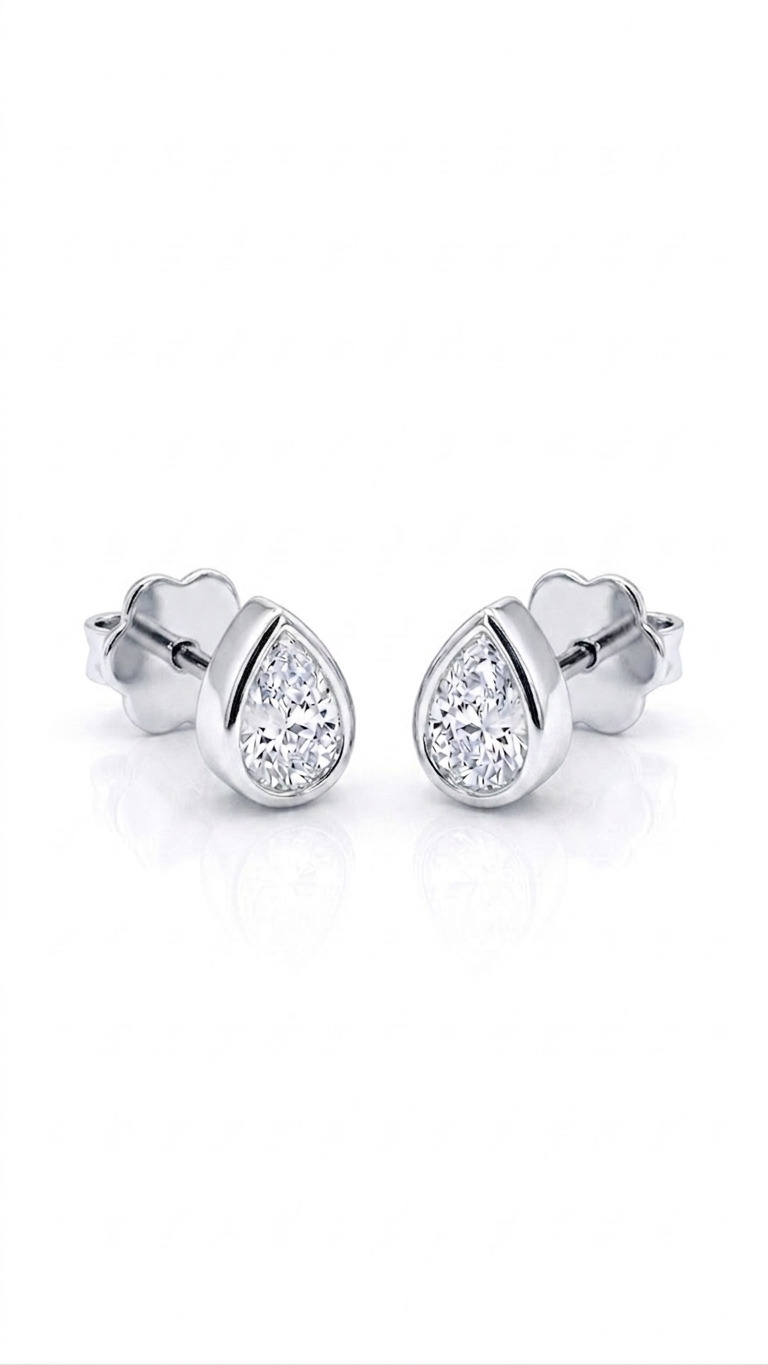 Brinco Gota Ponto de Luz Gota Zircônia - BR01087